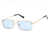 Trend New Fashion Sunglasses Personality Double Beam Square Sunglasses Ocean Sheet Metal Glasses