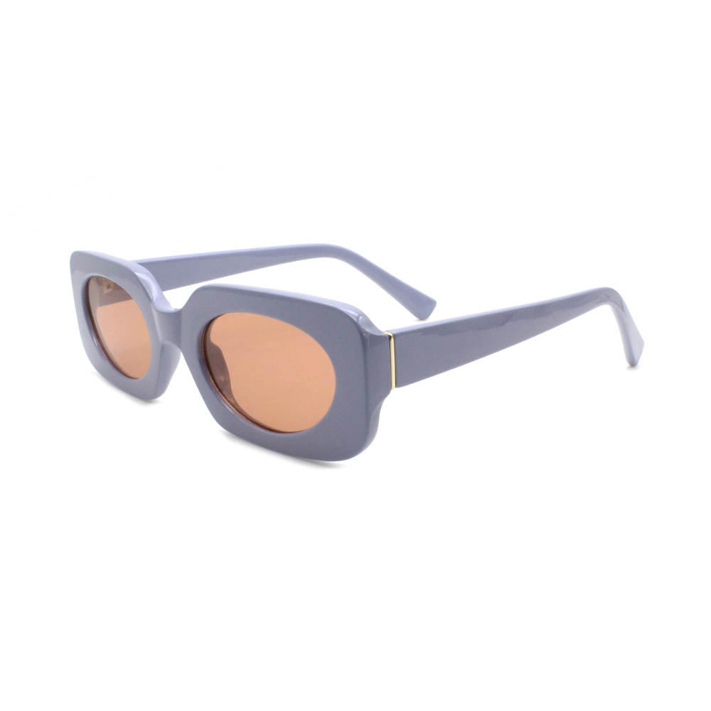 2022 Trendy Small Frame Sun Glasses Multiful Color Transparent Frame Rectangle Oval Sunglasses