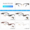DILICN 2023 New Fashion Acetate Optical Frame Model YD1108 semicircle frames Same style as Prada