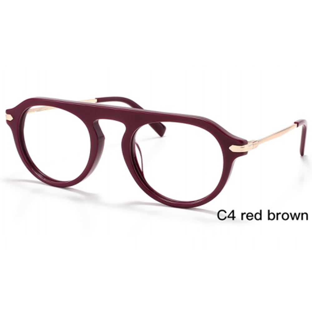 DILICN 2023 New Fashion Acetate Optical Frame Model YD1256 Round frames Beckham's same style