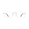 Unisex Stainless Steel Rimless Glasses Frames Solid round Style Optical Eyewear Diamond Face Shape Match Wholesale for Men