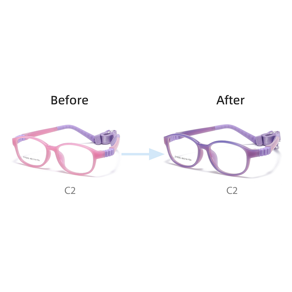 Photochromic Flexible Children Eyeglasses Glasses Kids Frames with Strips