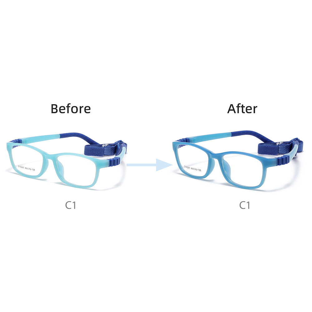 Girls Boys Photochromic Glasses Frames Kids Optical Glass Frame with Strips