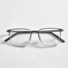2024 New anti-blue TR90+ pure titanium square frame men's optical frame