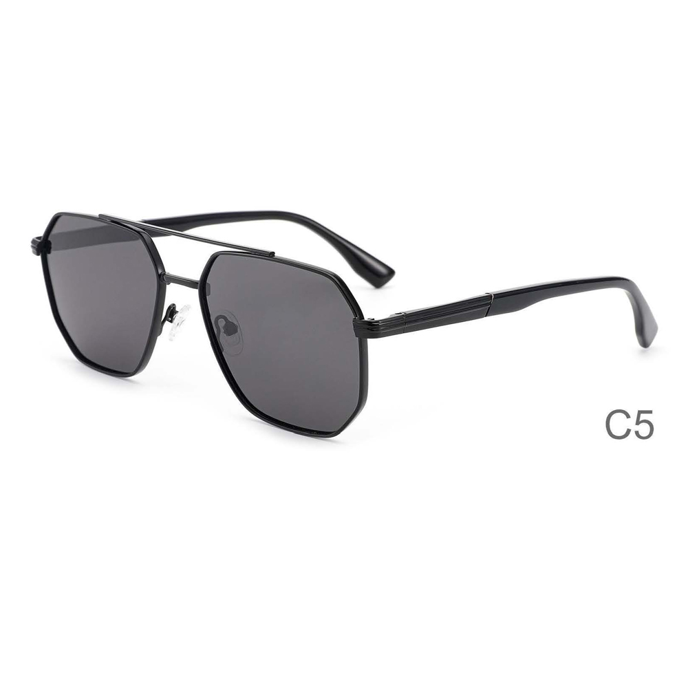 DILICN new metal men's sunglasses polygonal frame large size fashionable sunglasses