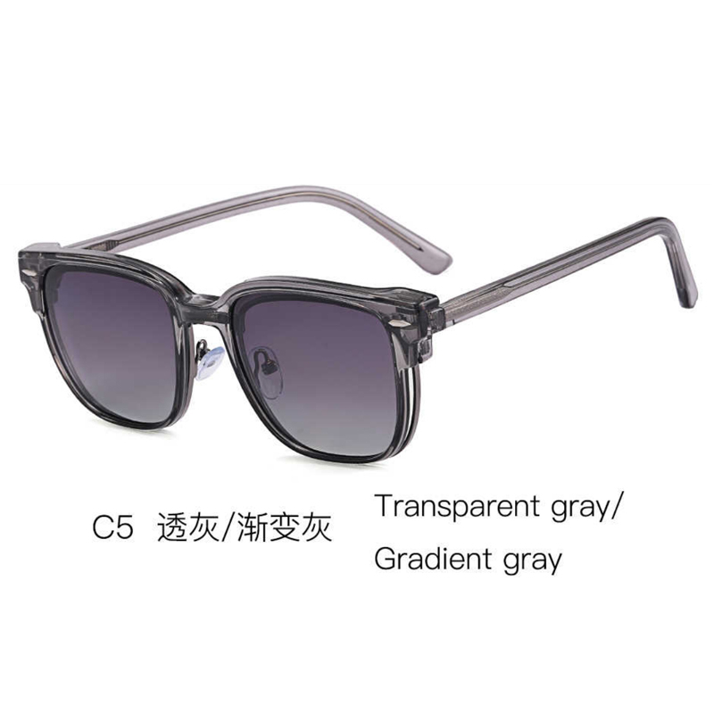 DILICN New 2023 Magnetic Clip Optical Frame, Polarized Lenses, Anti-Blue Light Glasses Fashion Glasses TR and Metal Mixed Materiale 81012