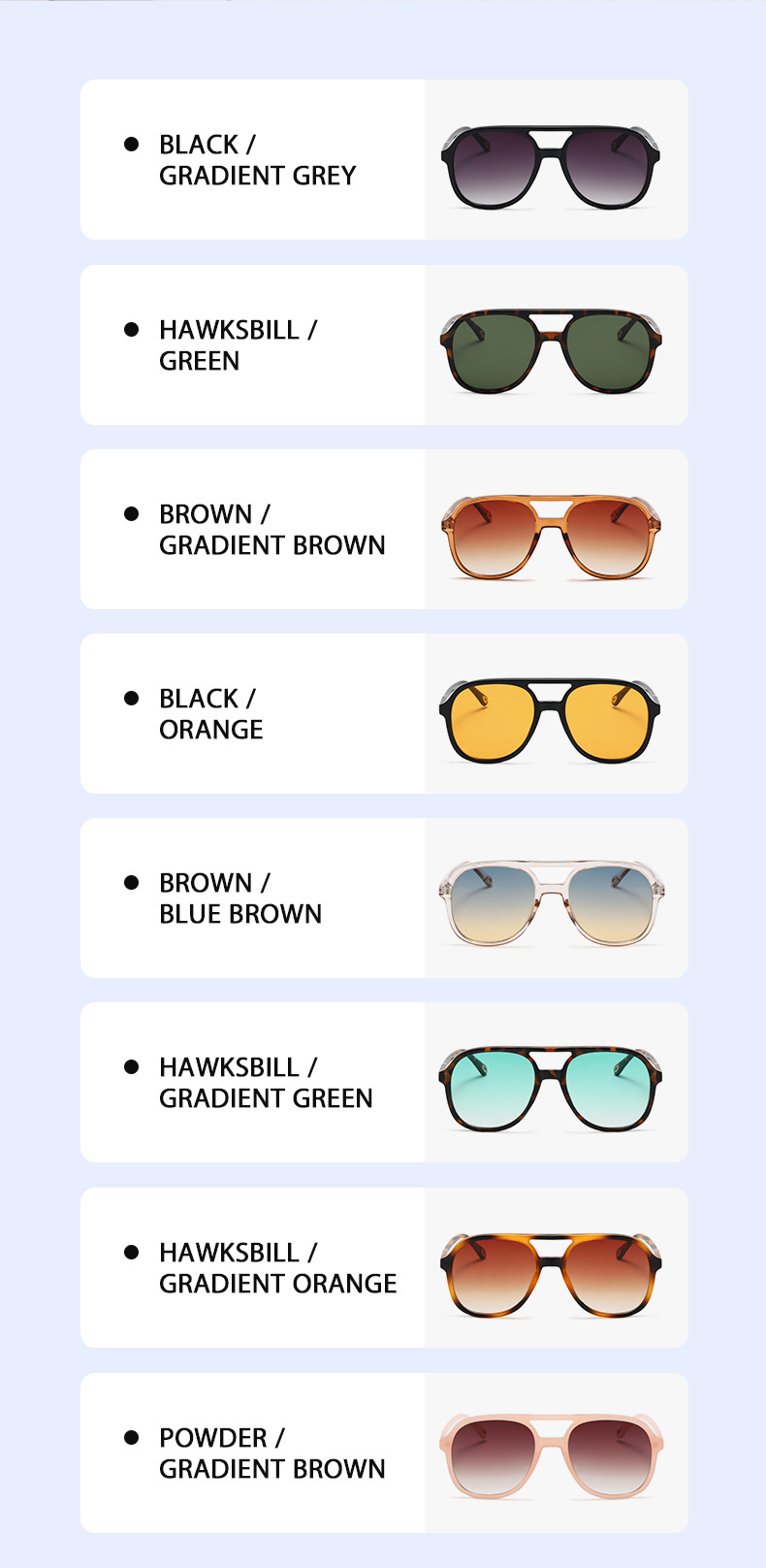 2024 unisex wholesale classic high quality custom double bridge uv400 round retro vintage pilot sunglasses