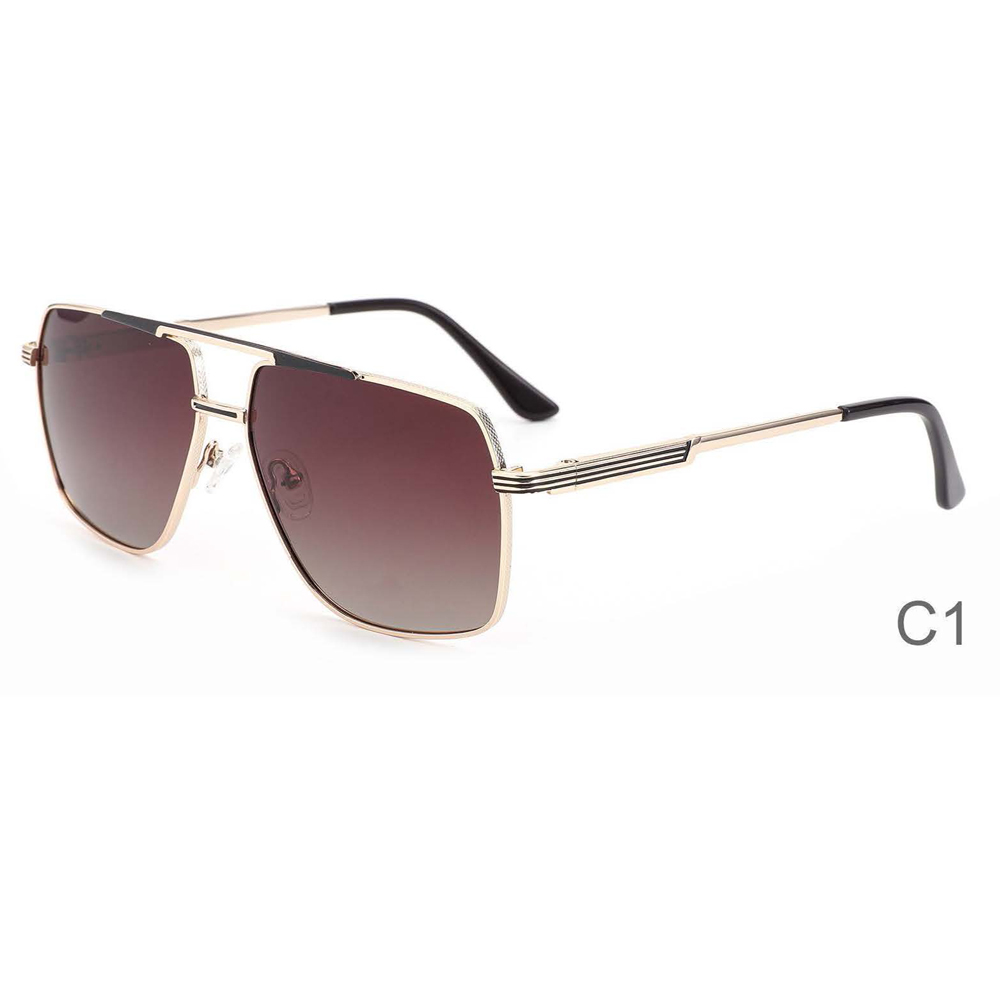 DILICN Metal Sunglasses Double Bridge Pilot Style Fashion Wholesale Hot Sale Men's
