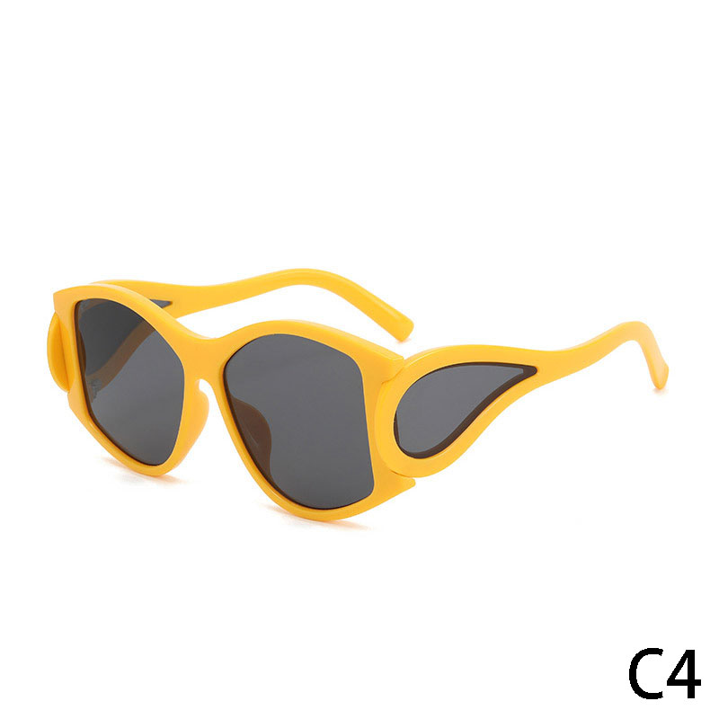 2024 High quality custom logo big multi color frame retro sunglasses oversized personality big frame multiple lenses sunglasses