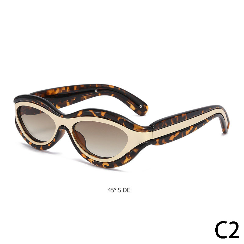 DILICN Cat eye sunglasses 2024 New Arrival fashion trendy youth sunglasses UV400 personality design cateye luxury sunglasses Unisex