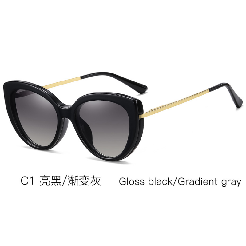 DILICN New Magnetic Clip Opticalframes, Polarized Lenses, Anti-Blue Light Glasses Fashion Glasses TR and Metal Materiale 95336 Cat eye frame