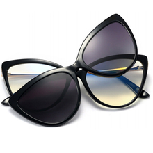 DILICN New Magnetic Clip Opticalframes, Polarized Lenses, Fashion Glasses TR and Metal Materiale 95658 cat eye frames trendy glasses