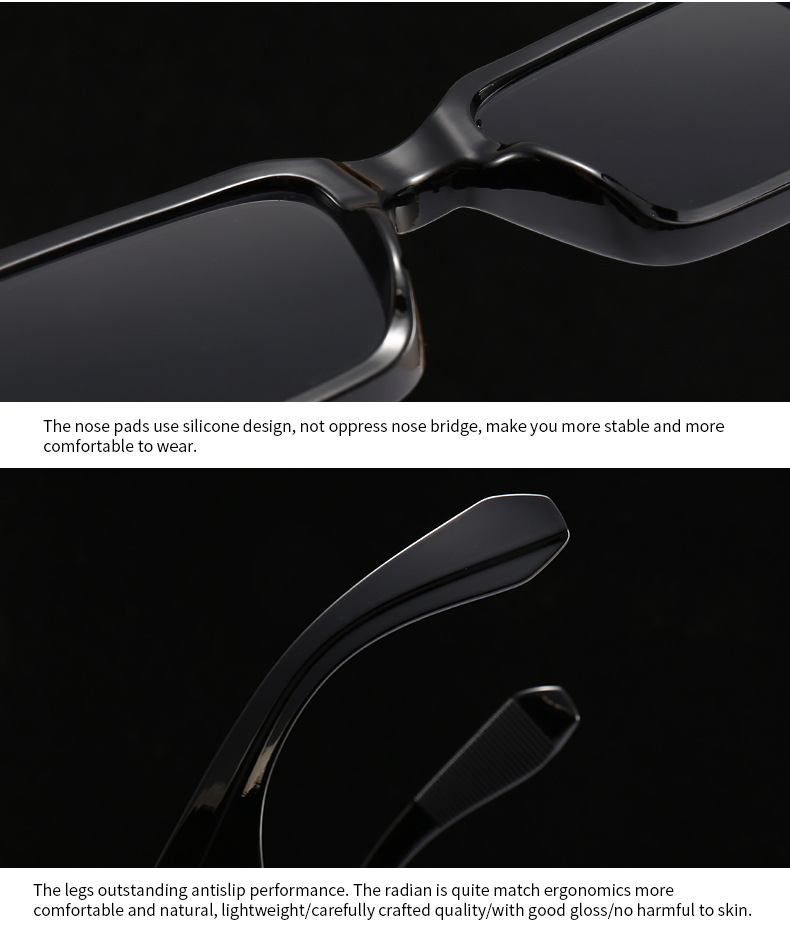 DILICN cross-border popular sunglasses rice nails European and American street photography ins internet celebrity model square sunglasses female 6035