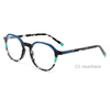 DILICN new acetate fiber optical frame women's round frame colorful fashion frame LM2301