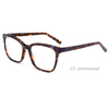DILICN new acetate fiber optical frame female rectangular colorful splicing fashion frame LM2324