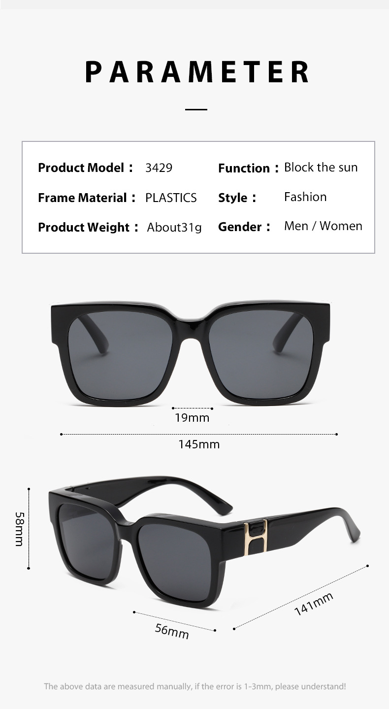 TR90 Polarized sunovers Square Clip on Sun Glasses For Eyewear Retro Fit over Sunglasses Men Women