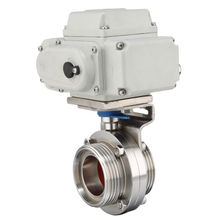 Electric Actuacted Threaded Butterfly Valve for Food Processing