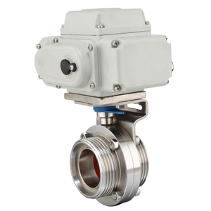 Electric Actuacted Threaded Butterfly Valve for Food Processing