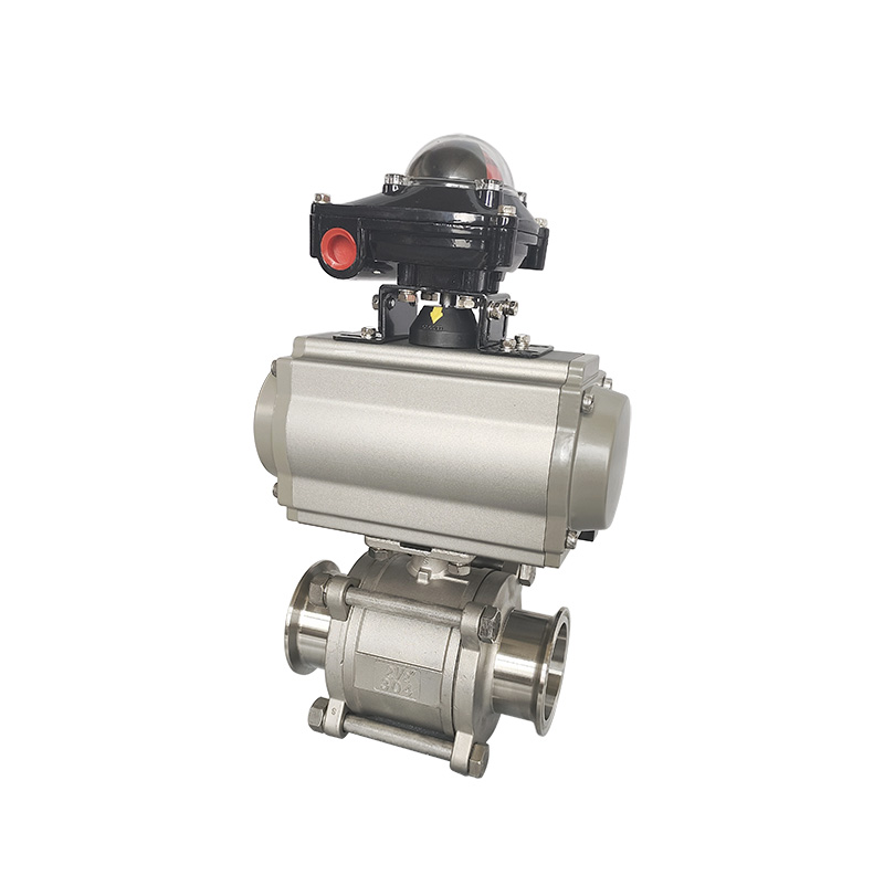 Sanitary Pneumatic Three Piece Ball Valve