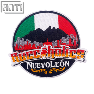 Custom Tour Mountain Road Embroidery Alphabet Art Excellent Design Club Sports Green And Red Round Embroidery Boutique For Gift