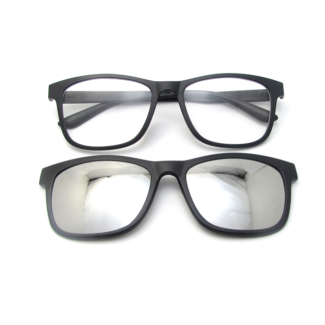 5 In 1 Men Women Swappable Magnet Magnetic Lens Clip-On Clips On Polarizedc Eye Sun Glasses Frame Eyewear Sunglasses with Bag