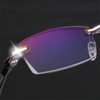 Anti Blue Light Blocking cheap Rimless Reading Glasses Women Men Square Frameless Presbyopic Glasses