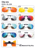 Polarized Clip-on Sunglasses Lenses Glasses Unbreakable Driving Fishing Outdoor Sport Travelling New