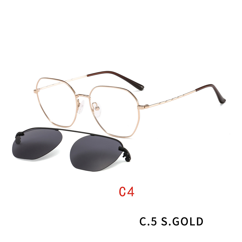 Magnetic Clip on Sunglasses for Men Women Metal Frame