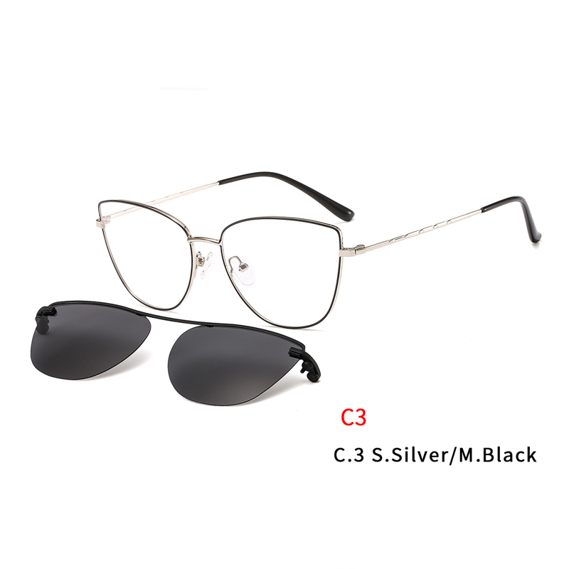 Magnetic Sunglasses Clip on for Men Women Metal Frame