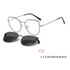 2 In1 Clip On Glasses Frames Magnetic Sunglass Clips Cat Eye Optics Women