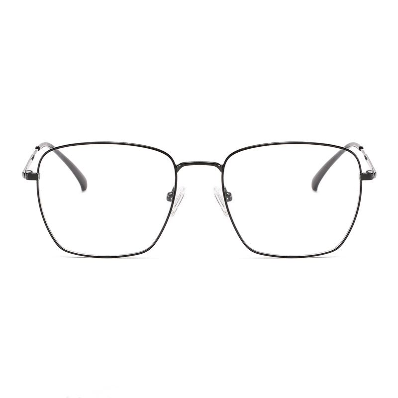 2 In1 Square Eyeglasses Frame Magnet Clip-On Sunglasses Men