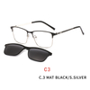 2 In1 Sun Glasses For Women Eyeglasses Frame With Magnet Clip On Sunglasses Female