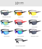 Men Outdoor Retro Pc Frame Colorful Mirror Custom Cycling Glasses Sport Sunglasses 