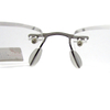 Rimless TR90 temple slim reading glasses for men 