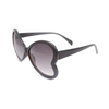 Latest Fashion Colorful UV400 Customized Heart Shape Vogue Women Black Sunglasses