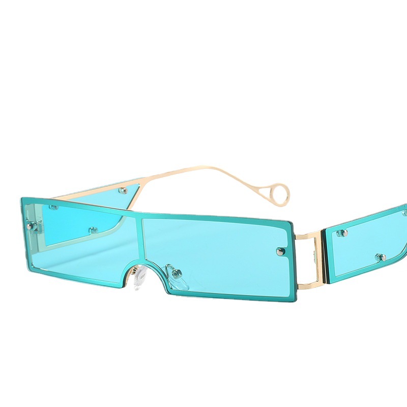 New Small Square Rimmed Piece Sunglasses