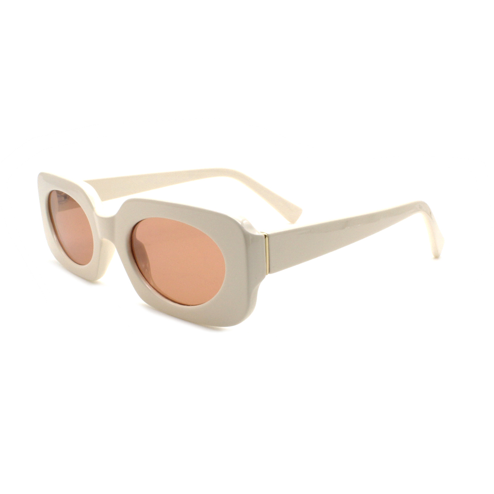 2022 Trendy Small Frame Sun Glasses Multiful Color Transparent Frame Rectangle Oval Sunglasses