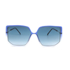 2022 New Fashion RPCTG Recycled Material Polygon Women Men Blue Purple Polarized Sunglasses