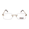 Fashion Beautiful Gold Rectangular Optical Eyeglass Frames Men Rimless Glasses Frames