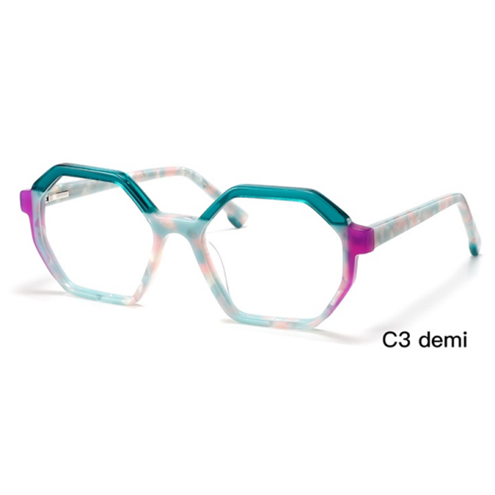 DILICN 2023 New Fashion Acetate Optical Frame Model YD1272 Polygonal frames