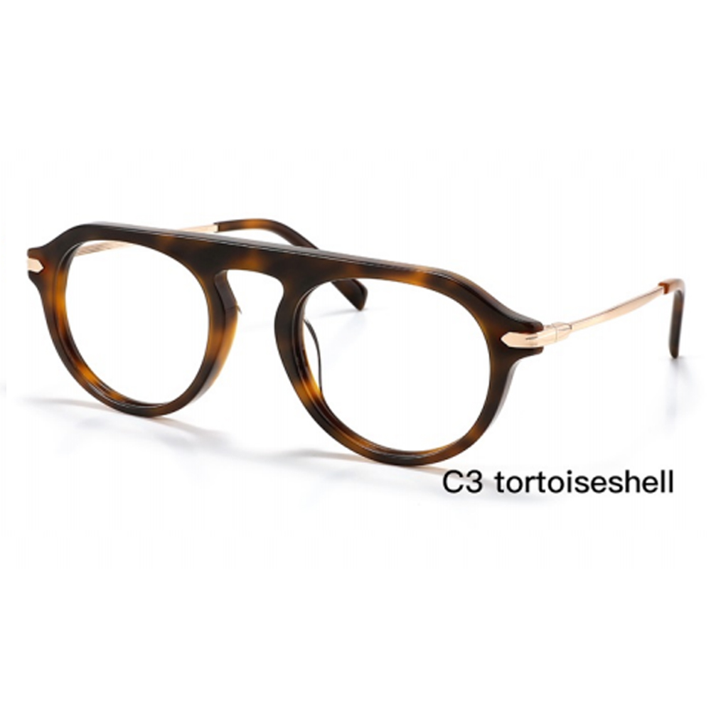 DILICN 2023 New Fashion Acetate Optical Frame Model YD1256 Round frames Beckham's same style