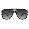 Fashionable black gold retro oversized sunglasses luxury square polarized sunglasses for men and women