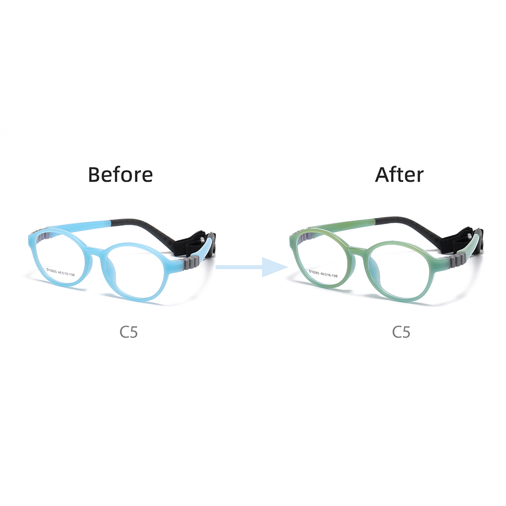 2024 Newest Photochromic Kids Frames Flexible Children Eyeglasses Glasses Frames with Strips