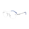 Ready Stock Rimless Eyeglasses Retro Square Spectacles Frame Metal Optical Frames