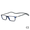 2024 New reading glasses Reading newspaper magnifying glasses hanging neck magnetic magnet convenient HD reading glasses