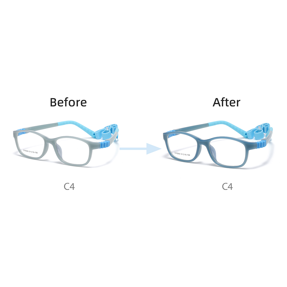 Flexible Children Eyeglasses Glasses Kids Photochromic Frames with Strips