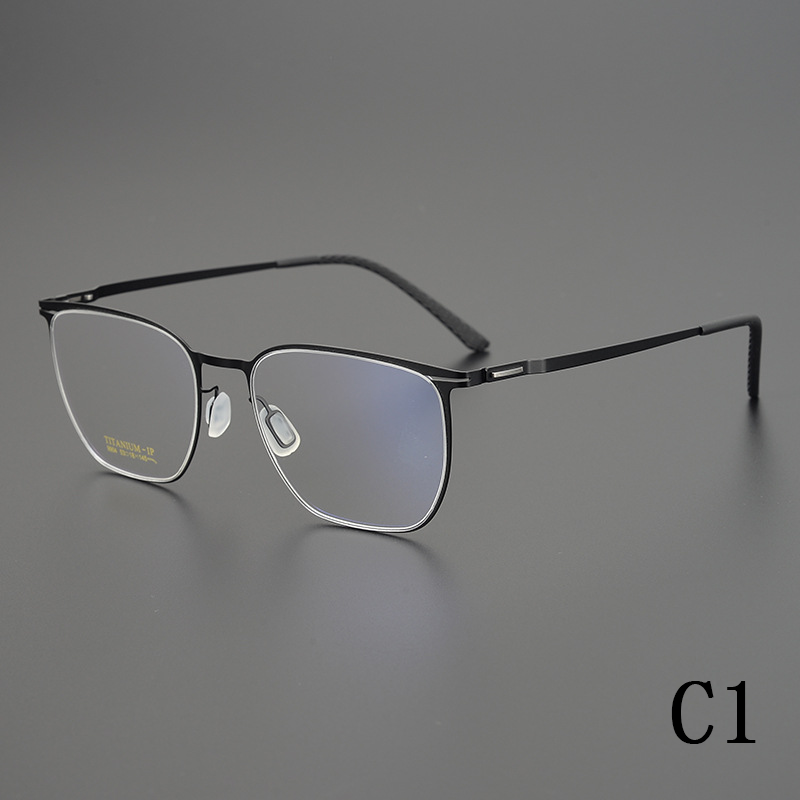 2024 new business retro pure titanium full frame ultra light men's optical frame