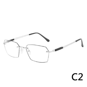 2024 New smart color-changing HD anti-blue TR+ metal flat lens reading glasses