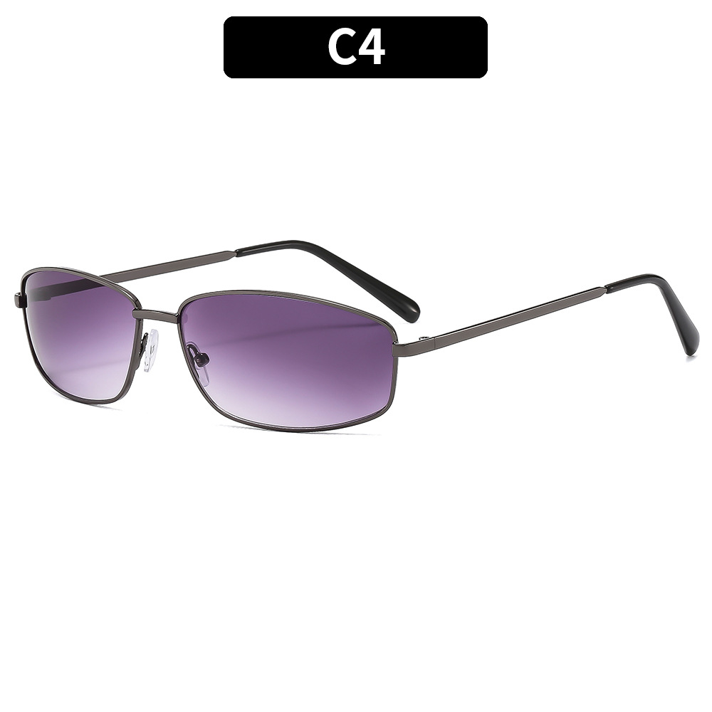 DILICN High Quality Fashion Unisex Women Sunglasses Custom Logo Metal Frame Style Rectangle Retro Sunglasses