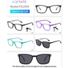 DILICN new Kids acetate fiber optical frame color Interchangeable sun lenses FG1093 fashion style rectangular frame